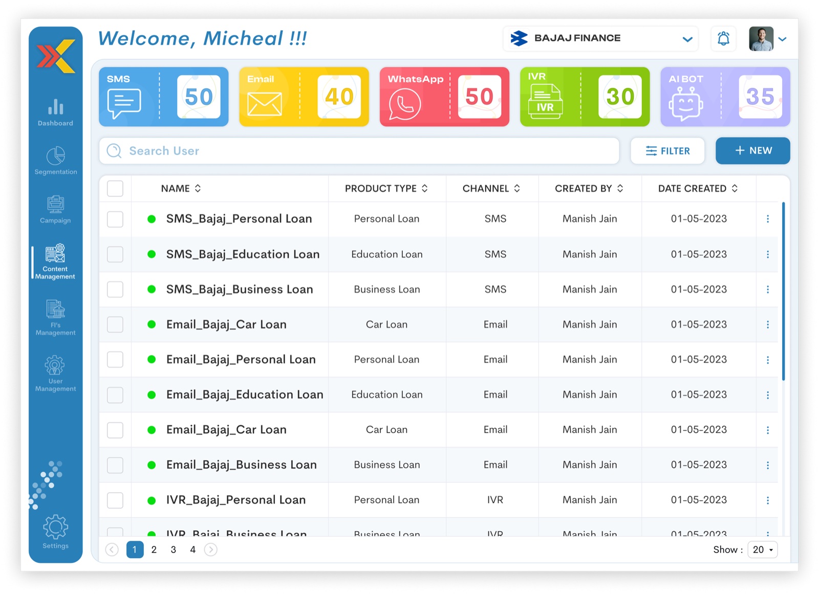 Digital X content management module