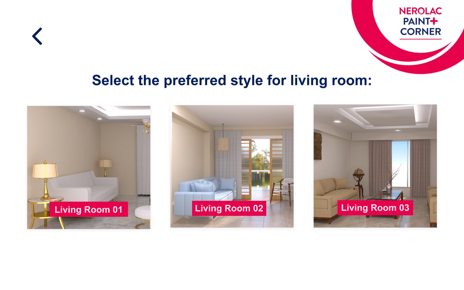 Nerolac room style and colour selector
