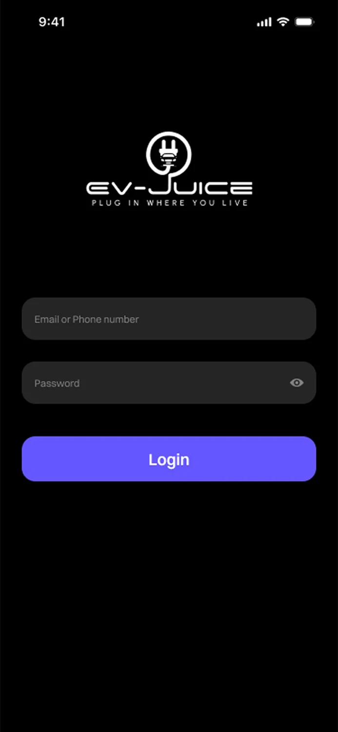 EV-Juice: Login