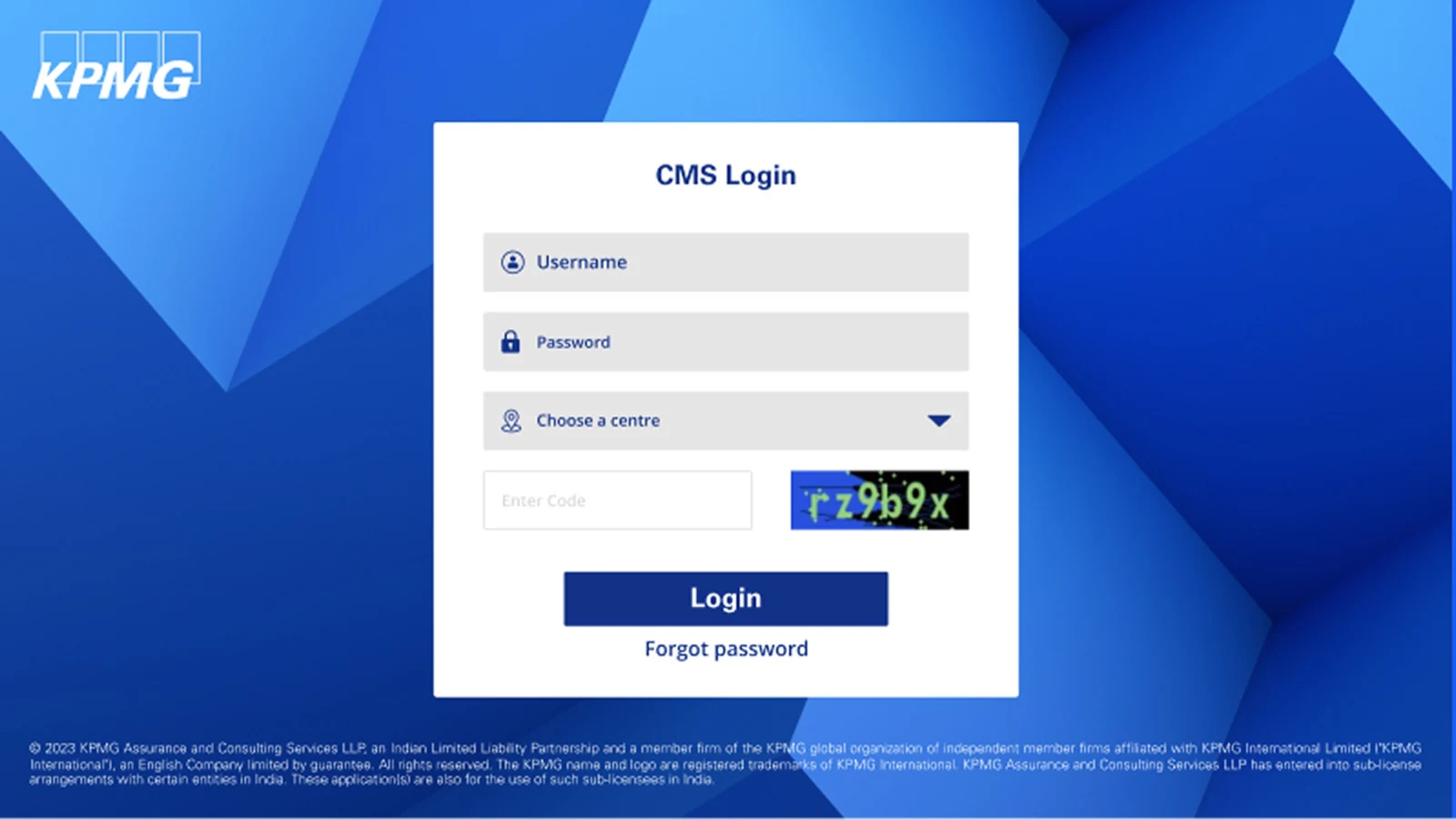 KPMG: Secure login